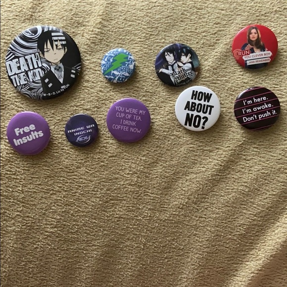 Hot Topic Accessories Free With Purchase Pins Read Description Poshmark